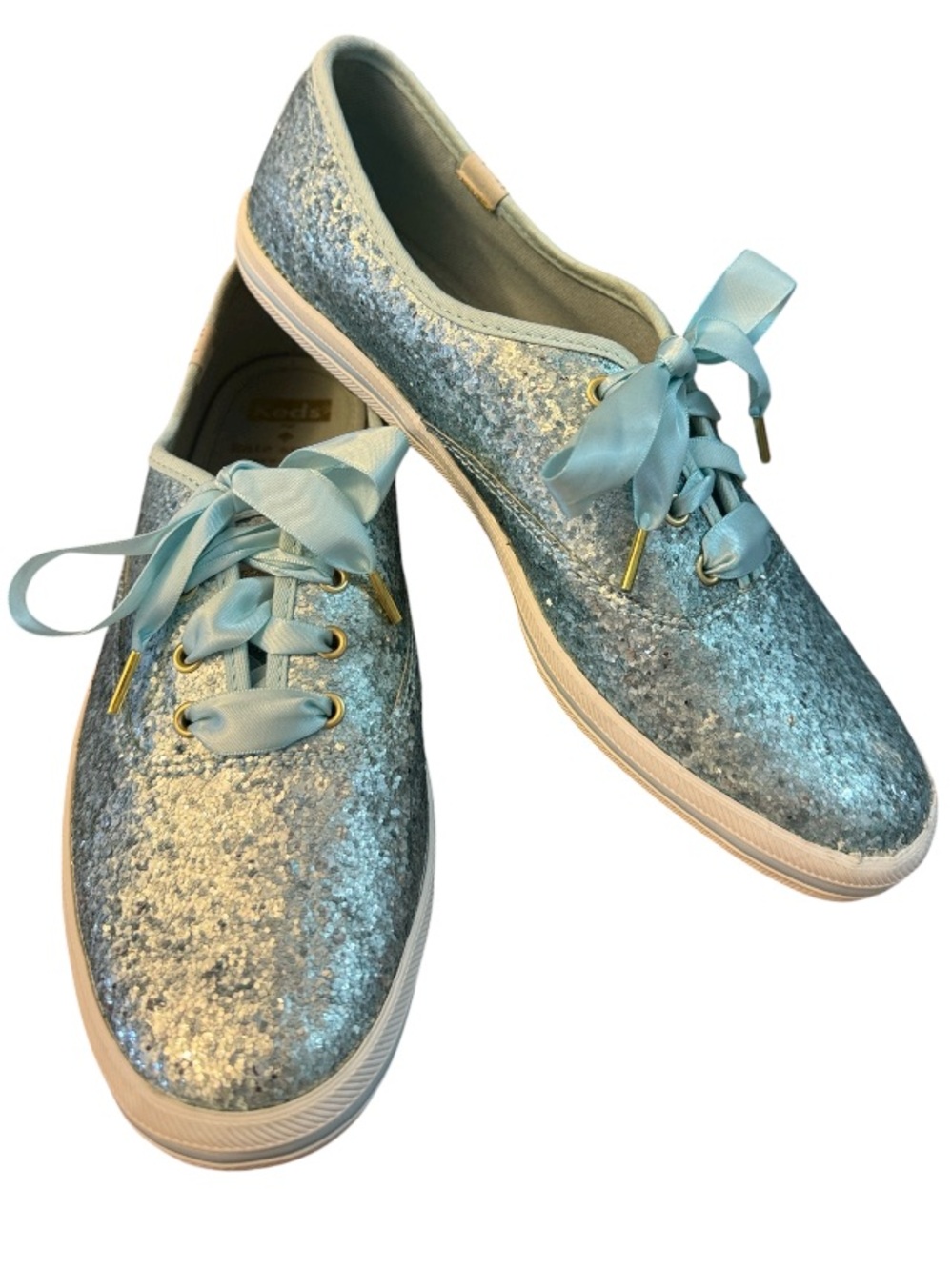 Keds x Kate Spade New York Champion Blue Glitter Sneakers Size 8
